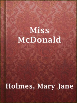 cover image of Miss McDonald